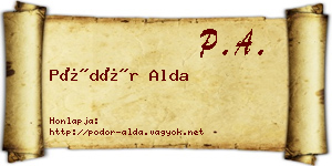 Pödör Alda névjegykártya